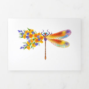 Anúncio Com Dobra Tripla Dragonfly Amarelo