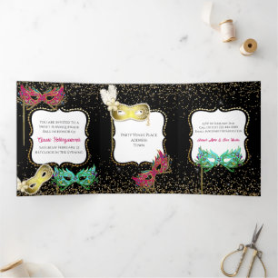 Anúncio Com Dobra Tripla Feset Sweet 16 Ball Mascarada