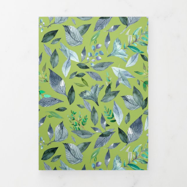 Anúncio Com Dobra Tripla Folhas de cor aquosa 6 (Cobrir)