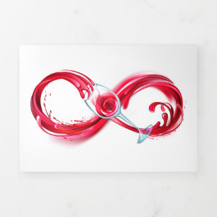 Anúncio Com Dobra Tripla Infinidade com vinho tinto