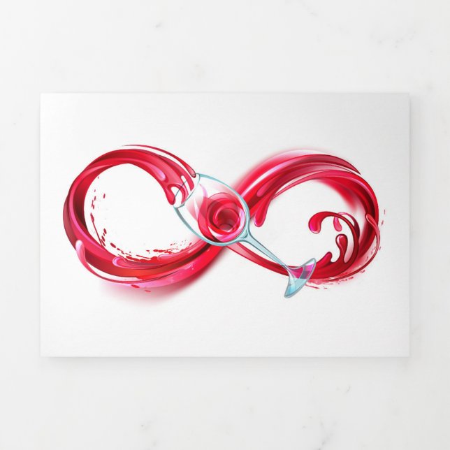 Anúncio Com Dobra Tripla Infinidade com vinho tinto (Cobrir)