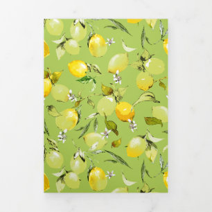 Anúncio Com Dobra Tripla Limões de aquarelas 22