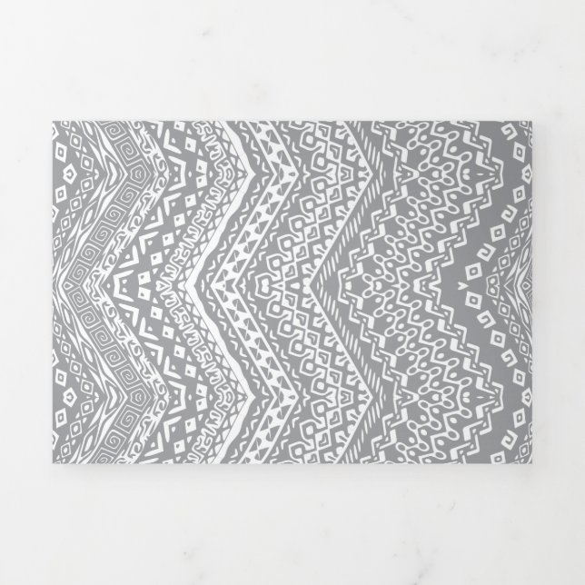 Anúncio Com Dobra Tripla Motifs Étnicos 6 (Cobrir)