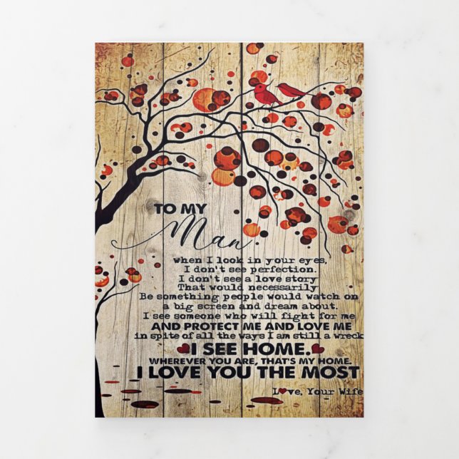 Anúncio Com Dobra Tripla My Husband Gift | Letter For Him | (Cobrir)