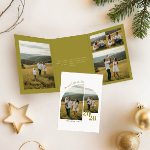 Anúncio Com Dobra Tripla Natal em Paz Amor & Alegria Dourado 2025 Foto de F