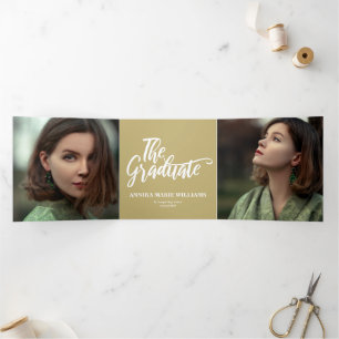 Anúncio Com Dobra Tripla O lançamento de três fontes de fotos múltiplas do 