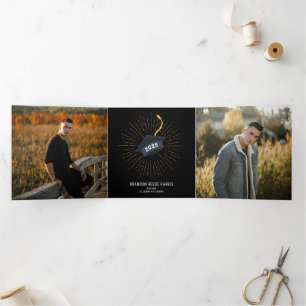 Anúncio Com Dobra Tripla O lançamento triplo do Formando casual