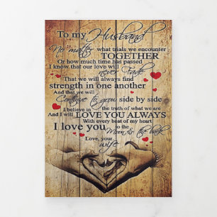 Anúncio Com Dobra Tripla Padre Birthday Gift   Carta Ao Meu Marido