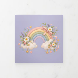 Anúncio Com Dobra Tripla Papelaria Arco-íris Pastel