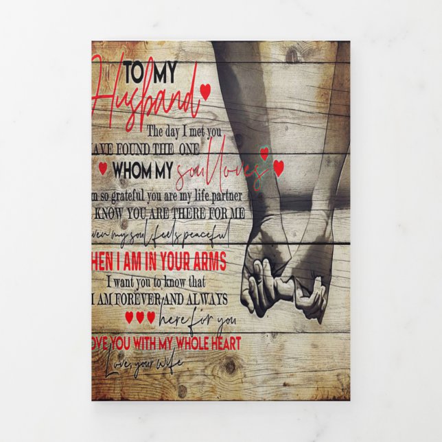 Anúncio Com Dobra Tripla Para Meu Marido Presente | Presente de Nova Casa A (Cobrir)