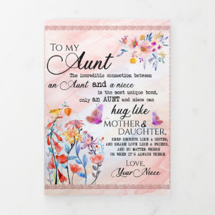 Anúncio Com Dobra Tripla Para Minha Tia Presente, Borboleta Presente Da sob