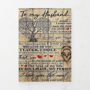 Anúncio Com Dobra Tripla Para o meu marido   Carta Para Marido   Decoração 