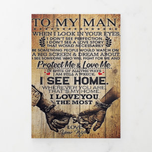 Anúncio Com Dobra Tripla Para o presente do meu marido   Carta especial ao 