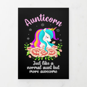 Anúncio Com Dobra Tripla Tia Personalizada   Presente de Dia de as mães da 