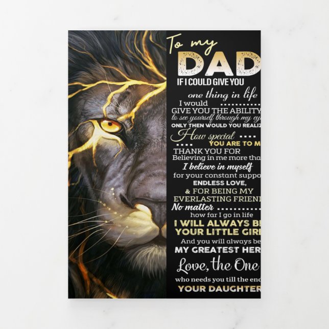 Anúncio Com Dobra Tripla To my dad | Adorable Letter | Lovely Gift (Cobrir)