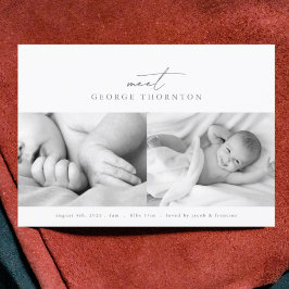 Anúncio conheça nosso parto de colagem de fotos do bebê