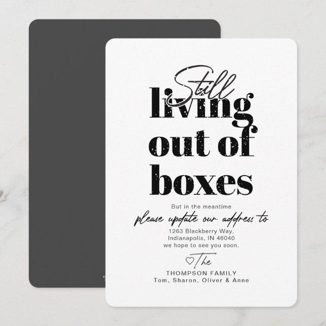 Anúncio Continuando vivendo fora das caixas movendo anúnci (Frente/Verso)