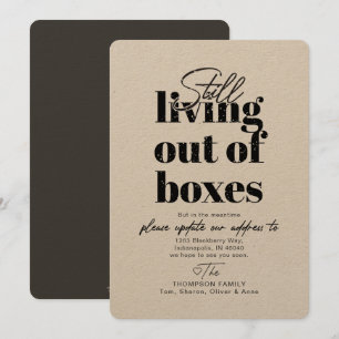 Anúncio Continuando vivendo fora das caixas movendo anúnci