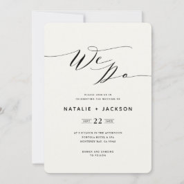 Anúncio Convidite de casamento elegante texto em script az