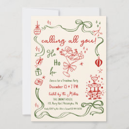 Anúncio coquetel de Papais noeis do partido Friendmas