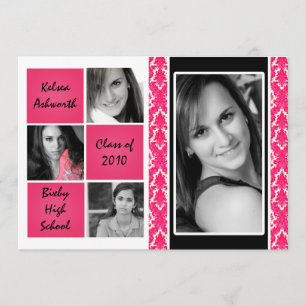 anúncio cor-de-rosa da graduação da foto do