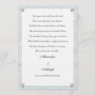 Anúncio cor-de-rosa do Elopement do mosaico