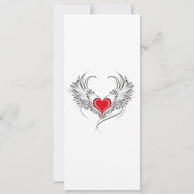 Anúncio Coração Anjo Vermelho com asas (Frente)