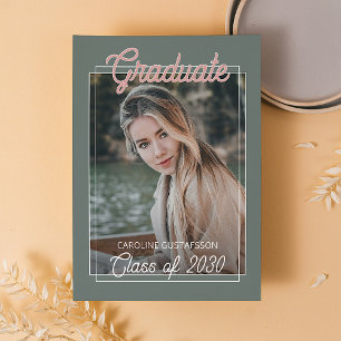 Anúncio Coral Laranja Blush Vermelho Sage Verde Graduação