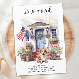 Anúncio Corgi Dog Pet Personalizado Patriótico em Moviment