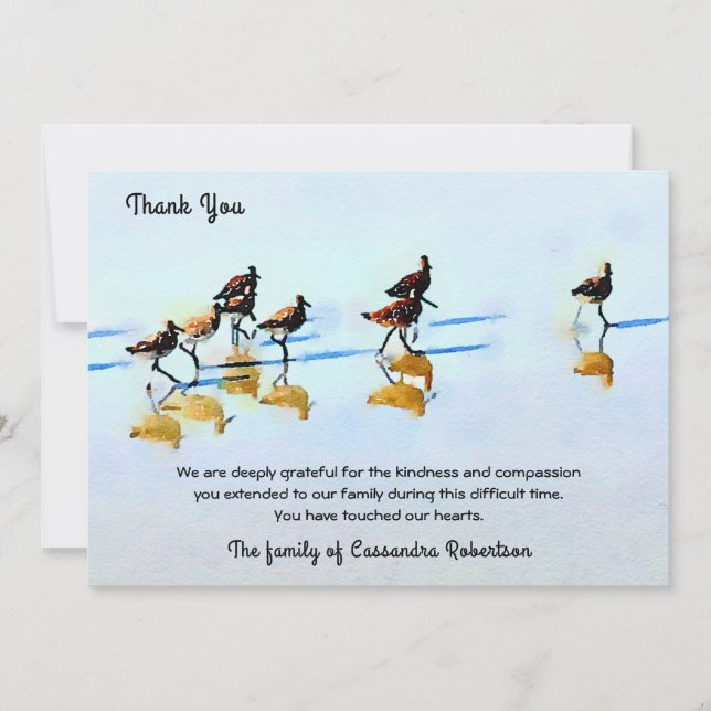 Anúncio Correndo Sandpipers na Simpatia Hilton Head Beach (Frente)