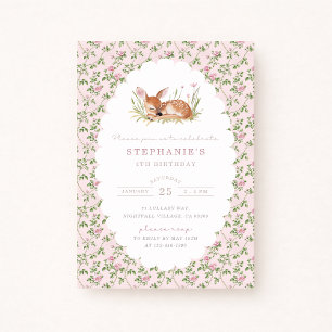 Anúncio Cottagecore Little Fawn Woodland Aniversário