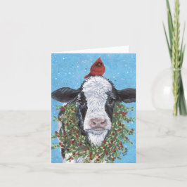 Anúncio Cow and Cardinal Folded Card