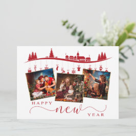 Anúncio Cozy Winter Photo Greeting for Families