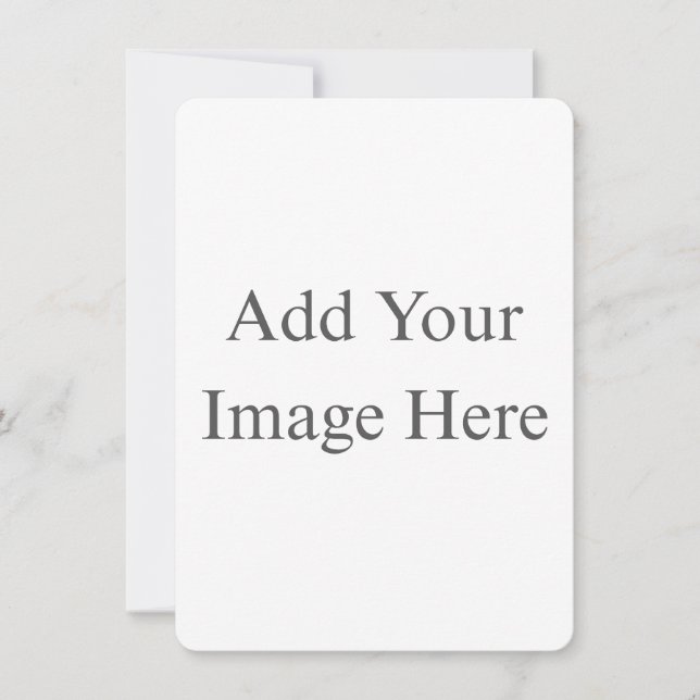 Anúncio Create Your Own white Flat Announcement Card (Frente)