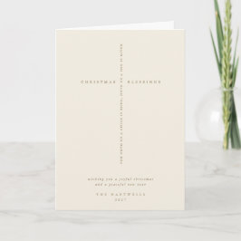 Anúncio Creme Scripting Cross Christmas/Holiday Card
