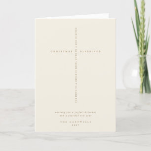 Anúncio Creme Scripting Cross Christmas/Holiday Card