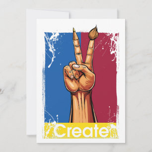 Anúncio Criar Arte Mão Sinal de Paz Inspirador