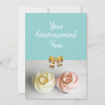 Cupcakes de casamento decorados com alianças