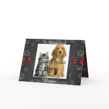 Custom Dog or Cat Memorial Announcement Tribute