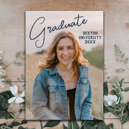 Anúncio Custom Photo Graduation Announcement