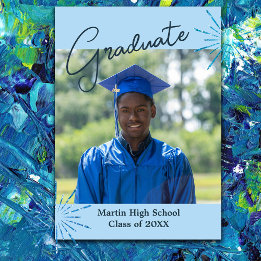 Anúncio Custom Photo Two Sided Graduation Announcement