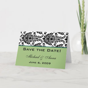 Anúncio Customize Save The Date Baroque Black and Green