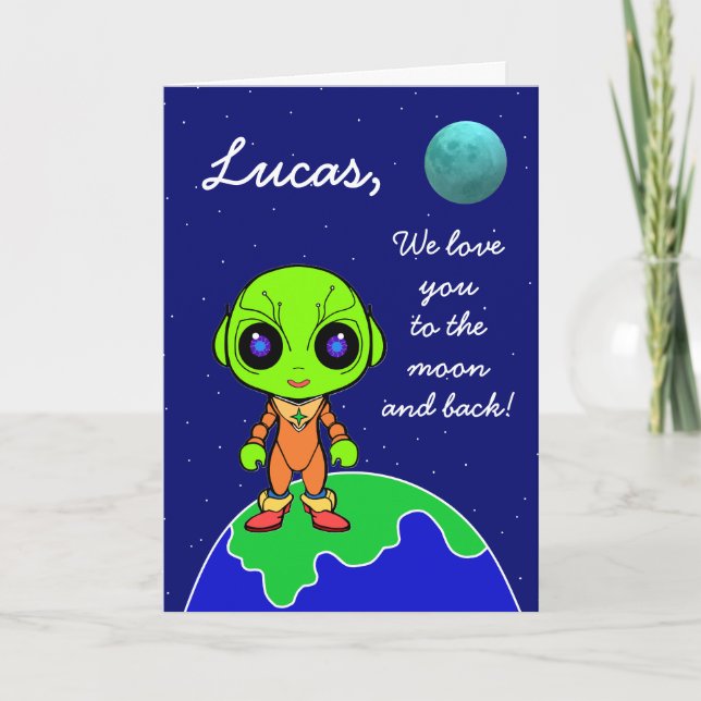 Anúncio Cute Alien Valentine's Day Card by Jo Images (Frente)
