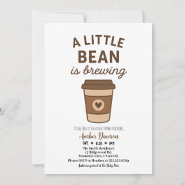 Anúncio Cute Brown & White Neutral Coffee Baby Shower Anno