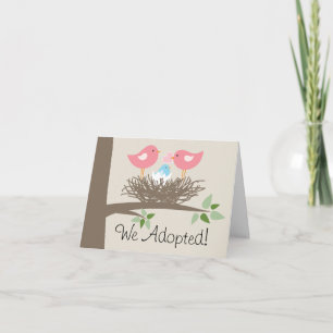 Anúncio da adopção para o casal alegre - o ninho