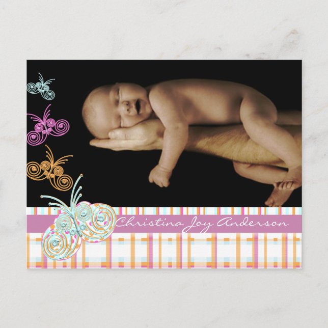 Anúncio da Baby Girl - Borboletas (Frente)