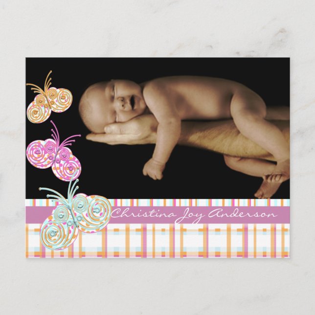 Anúncio da Baby Girl - Borboletas (Frente)