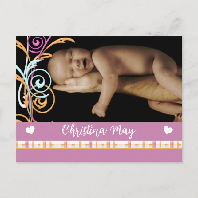 Anúncio da Baby Girl - Borboletas (Frente)