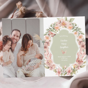 Anúncio da Bebê do Jardim de Borboleta Encantada