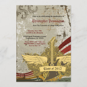 Anúncio da festa de formatura da guitarra do